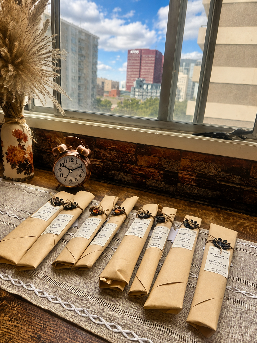 Hand-Dipped Incense + Lotus Burner