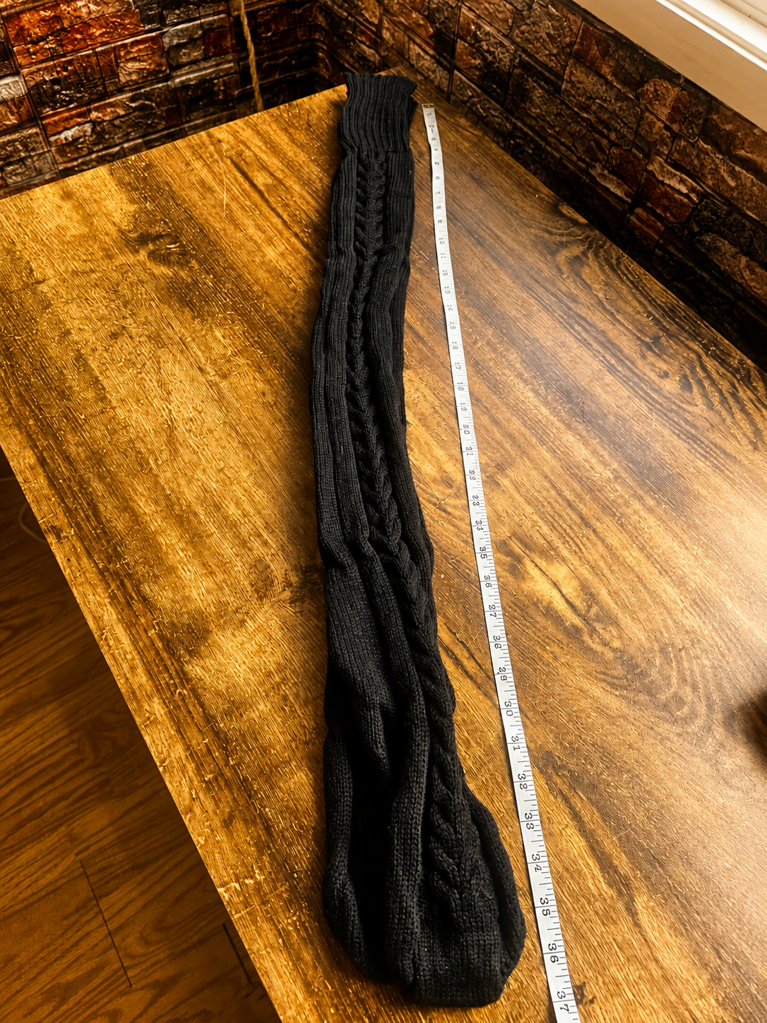 Cozy Cable-Knit Thigh-High Socks