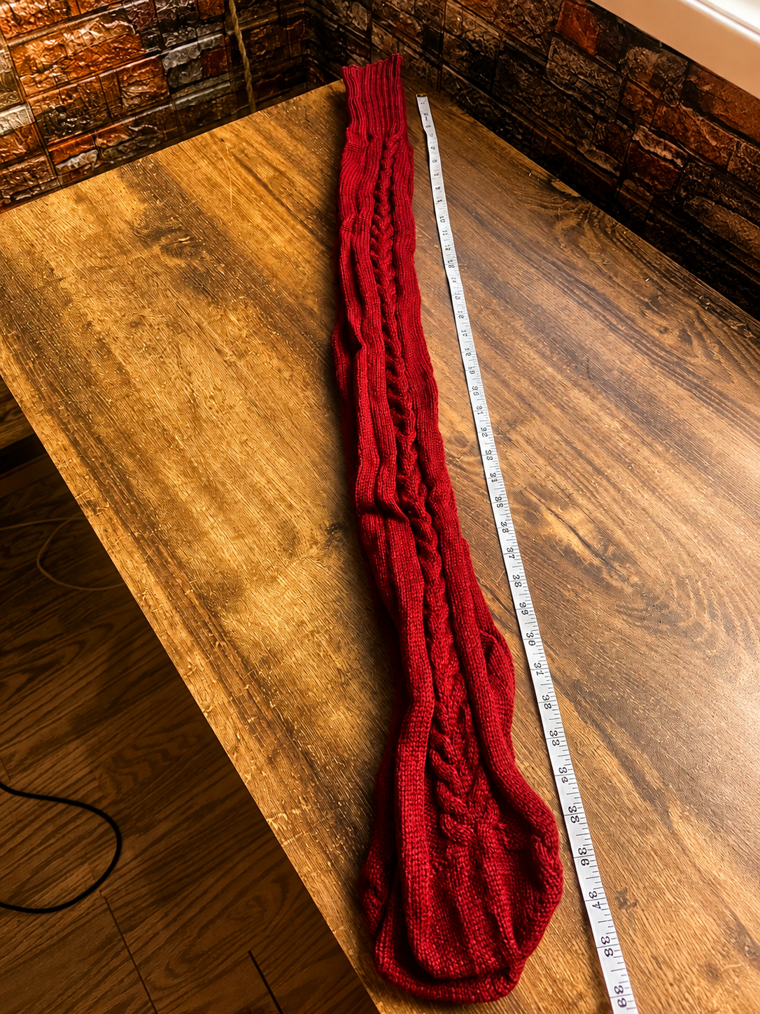 Cozy Cable-Knit Thigh-High Socks