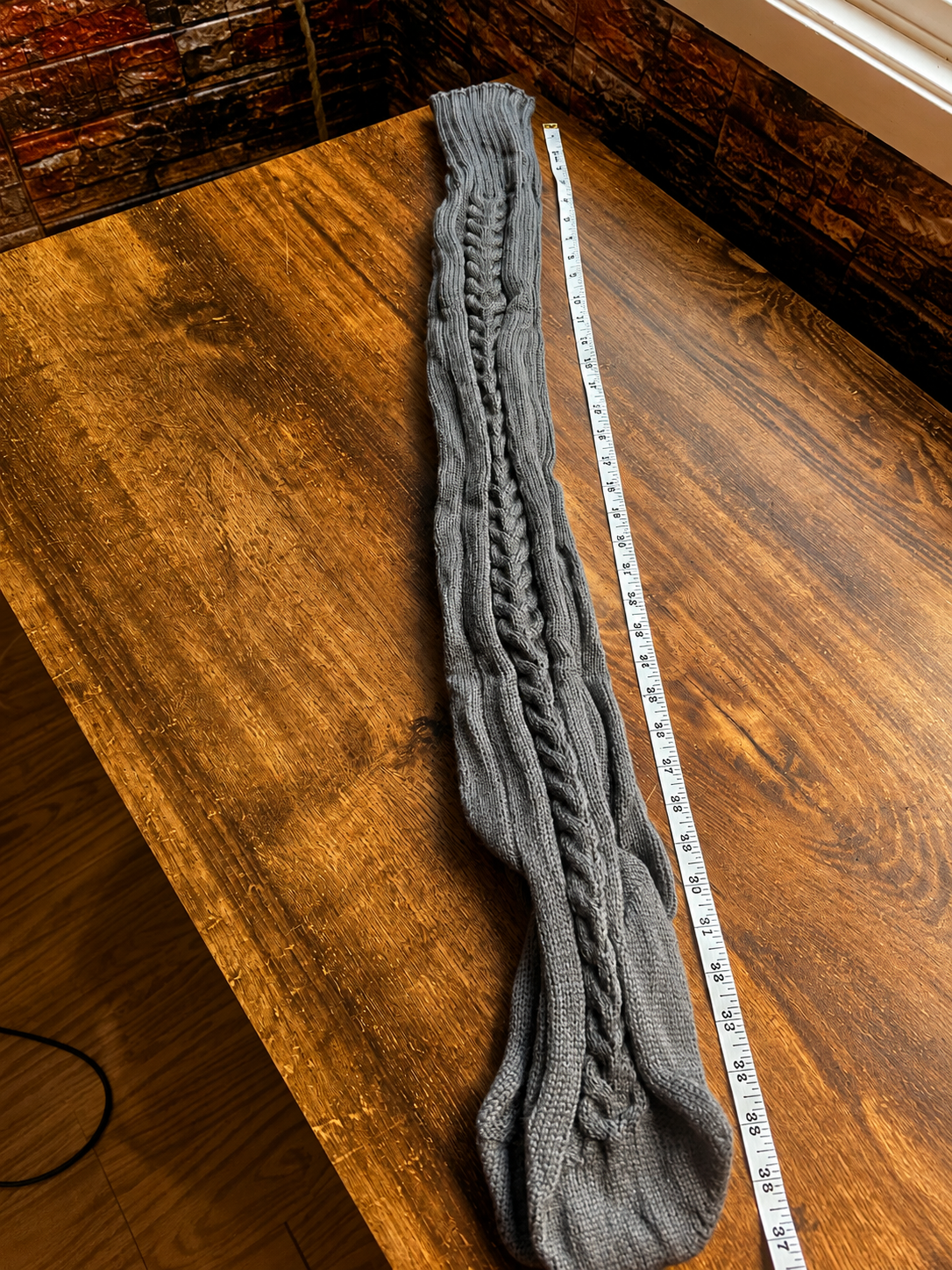 Cozy Cable-Knit Thigh-High Socks
