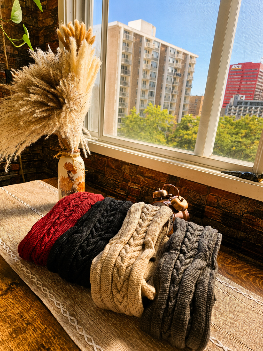 Cozy Cable-Knit Thigh-High Socks